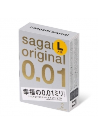 Презервативы Sagami Original 0.01 L-size увеличенного размера - 2 шт. - Sagami - купить с доставкой в Ангарске