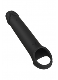 Черная насадка-удлинитель с вибрацией Vibrating Extender With Remote - Dream Toys - в Ангарске купить с доставкой