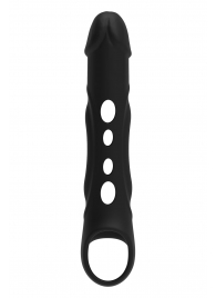 Черная насадка-удлинитель Vibrating Extender With Remote с вибрацией - Dream Toys - в Ангарске купить с доставкой