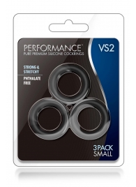 Набор из 3 черных эрекционных колец Black Small Penis Rings - Blush Novelties - в Ангарске купить с доставкой
