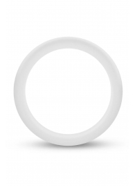 Белое люминесцентное эрекционное кольцо Silicone Glo Cock Ring - Blush Novelties - в Ангарске купить с доставкой