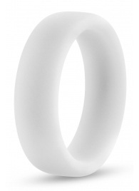 Белое люминесцентное эрекционное кольцо Silicone Glo Cock Ring - Blush Novelties - в Ангарске купить с доставкой