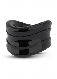 Черное эрекционное кольцо на мошонку Beef Ball Stretcher Snug - Blush Novelties - в Ангарске купить с доставкой