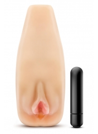 Мастурбатор-вагина с вибрацией Soft   Wet Natasha Realistic Beige Masturbator - Blush Novelties - в Ангарске купить с доставкой