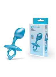 Голубая анальная пробка для массажа простаты Bulb Silicone Prostate Plug - 10,7 см. - b-Vibe - в Ангарске купить с доставкой