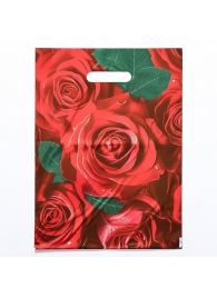 Пакет с цветочным принтом и вырубной ручкой (30х40 см) - Сима-Ленд - купить с доставкой в Ангарске