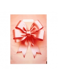 Пакет с принтом в виде банта с вырубной ручкой (30х40 см) - Сима-Ленд - купить с доставкой в Ангарске