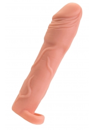 Телесная удлиняющая насадка с подхватом - 19 см. - ToyFa - в Ангарске купить с доставкой