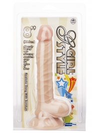 Реалистичный фаллоимитатор G-GIRL STYLE 8INCH DONG WITH SUCTION CUP - 20 см. - NMC