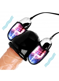 Черная стимулирующая насадка для головки полового члена Multi Speed Vibrating Penis Head Teaser - XR Brands - в Ангарске купить с доставкой