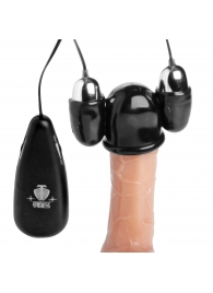 Черная стимулирующая насадка для головки полового члена Multi Speed Vibrating Penis Head Teaser - XR Brands - в Ангарске купить с доставкой