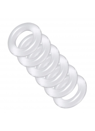 Комплект из 6 прозрачных эрекционных колец Ring Master Custom Ball Stretcher Kit - XR Brands - в Ангарске купить с доставкой