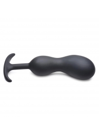 Черный массажер простаты с утяжелителями Premium Silicone Weighted Prostate Plug XL - 20,8 см. - XR Brands - в Ангарске купить с доставкой