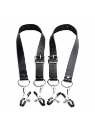 Ремни с зажимами для половых губ Spread Labia Spreader Straps with Clamps - XR Brands - купить с доставкой в Ангарске