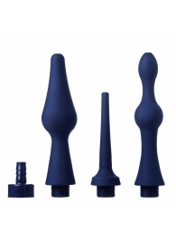 Набор из 3 универсальных насадок для анального душа Universal 3 Piece Silicone Enema Attachment Set - XR Brands - купить с доставкой в Ангарске