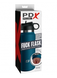 Смуглый мастурбатор-вагина в синей колбе F*ck Flask - Pipedream - в Ангарске купить с доставкой