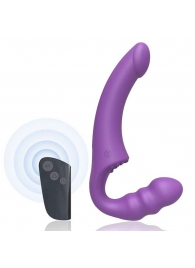 Фиолетовый безремневой страпон Straples Strap-On Dildo - Erokay - купить с доставкой в Ангарске