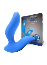 Синий вибромассажер простаты 3,5’’ Curve P-spot Massager - 12 см. - Erokay - в Ангарске купить с доставкой