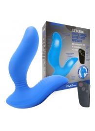 Синий вибромассажер простаты 3,5’’ Remote Control Curve P-spot Massager - 12 см. - Erokay - в Ангарске купить с доставкой