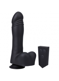 Черная мини-машина на присоске Piston Thruster - Doc Johnson - купить с доставкой в Ангарске