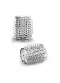 Прозрачная насадка с шипами STAY HARD COCK SLEEVE 01 CLEAR - Blush Novelties - в Ангарске купить с доставкой