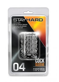 Прозрачная насадка с бороздками STAY HARD COCK SLEEVE 04 CLEAR - Blush Novelties - в Ангарске купить с доставкой