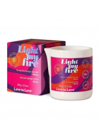 Массажная свеча Light My Fire с ароматом моной - 80 мл. - Love to Love - купить с доставкой в Ангарске