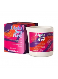 Массажная свеча Light My Fire Coconut с ароматом кокоса - 65 гр. - Love to Love - купить с доставкой в Ангарске