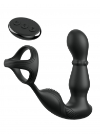Черный вибростимулятор простаты с кольцом Ass-gasm Slide   Glide - Pipedream - в Ангарске купить с доставкой