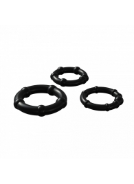 Набор из 3 черных эрекционных колец Babooom Ring Set - Adrien Lastic - в Ангарске купить с доставкой