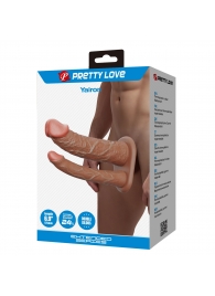 Реалистичная полая насадка на член для двойного проникновения Yairon - 17,5 см. - Baile - купить с доставкой в Ангарске