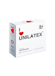 Ультратонкие презервативы Unilatex Ultra Thin - 3 шт. - Unilatex - купить с доставкой в Ангарске