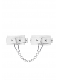 Белые мини-оковы со скруглёнными углами - Pecado - купить с доставкой в Ангарске