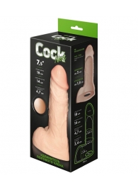 Телесный фаллоудлинитель с мошонкой Cock Next - 19 см. - LOVETOY (А-Полимер) - в Ангарске купить с доставкой