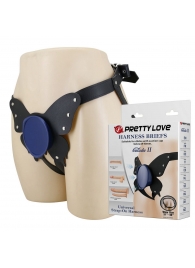 Синие трусики харнесс с платформой Caludio II - Baile - купить с доставкой в Ангарске