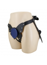 Синие трусики харнесс с платформой Caludio II - Baile - купить с доставкой в Ангарске