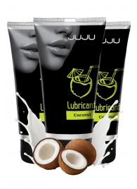 Набор из 3 съедобных лубрикантов JUJU со вкусом кокоса - JuJu - купить с доставкой в Ангарске