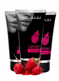 Набор из 3 съедобных лубрикантов JUJU со вкусом малины - JuJu - купить с доставкой в Ангарске