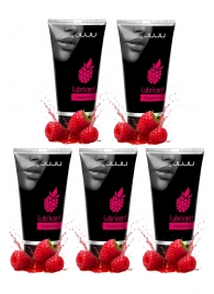 Набор из 5 съедобных лубрикантов JUJU со вкусом малины - JuJu - купить с доставкой в Ангарске