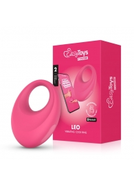 Розовое интерактивное эрекционное виброкольцо Leo - Easy toys - в Ангарске купить с доставкой