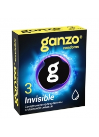 Супертонкие презервативы Ganzo Invisible - 3 шт. - Ganzo - купить с доставкой в Ангарске