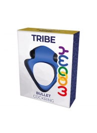 Синее эрекционное кольцо Wooomy Tribeс с вибрацией - Adrien Lastic - в Ангарске купить с доставкой