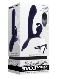 Женский страпон с вибрацией Giving Vibes - Evolved - купить с доставкой в Ангарске