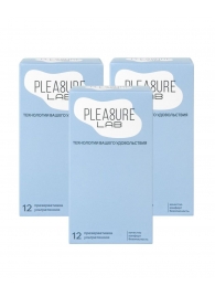 Набор из 3 упаковок ультратонких презервативов Pleasure Lab (по 12 шт.) - Pleasure Lab - купить с доставкой в Ангарске