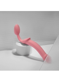 Розовый безремневой страпон Strap-on-me Semi-Realistic Bendable Strap-On size S - Strap-on-me - купить с доставкой в Ангарске