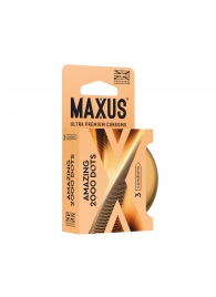 Точечные презервативы MAXUS 2000 Amazing Dots с железным кейсом - 3 шт. - Maxus - купить с доставкой в Ангарске