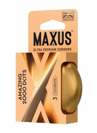 Точечные презервативы MAXUS 2000 Amazing Dots с железным кейсом - 3 шт. - Maxus - купить с доставкой в Ангарске