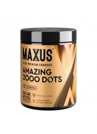 Точечные презервативы MAXUS 2000 Amazing Dots с железным кейсом - 12 шт. - Maxus - купить с доставкой в Ангарске