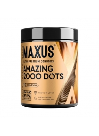 Точечные презервативы MAXUS 2000 Amazing Dots с железным кейсом - 15 шт. - Maxus - купить с доставкой в Ангарске