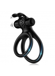 Черное эрекционное виброкольцо с подхватом мошонки Stay Hard - Boys of Toys - в Ангарске купить с доставкой